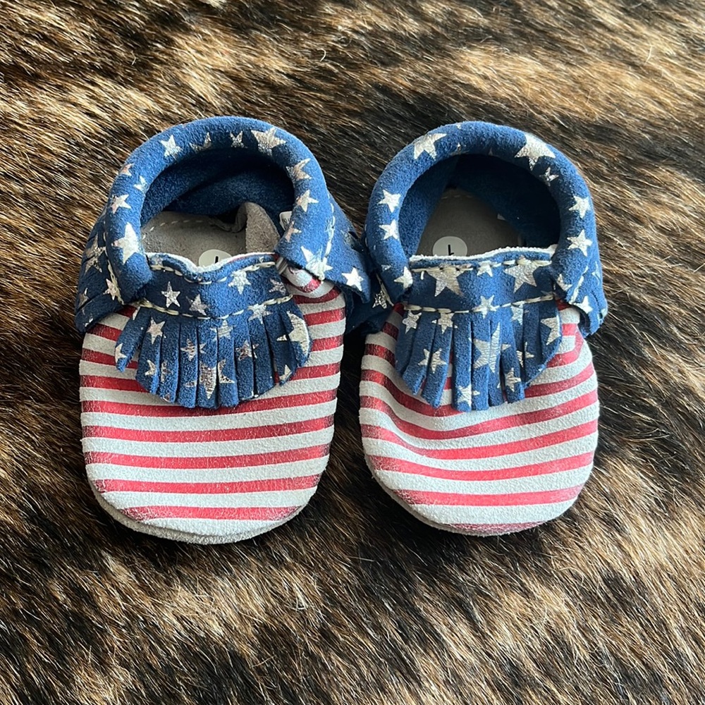 First Steps Americana Moccasins genuine leather
